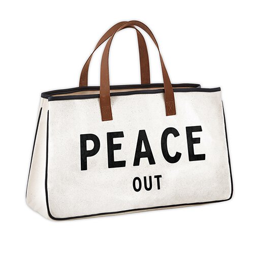 Hold Everything Canvas Tote - Peace Out picture