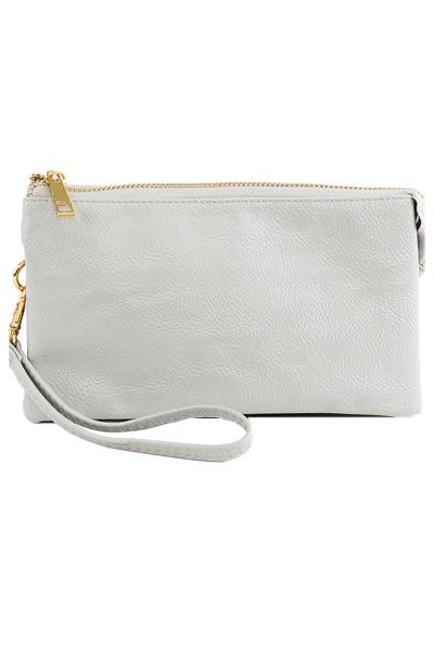 Mia Crossbody Handbag - Light Grey