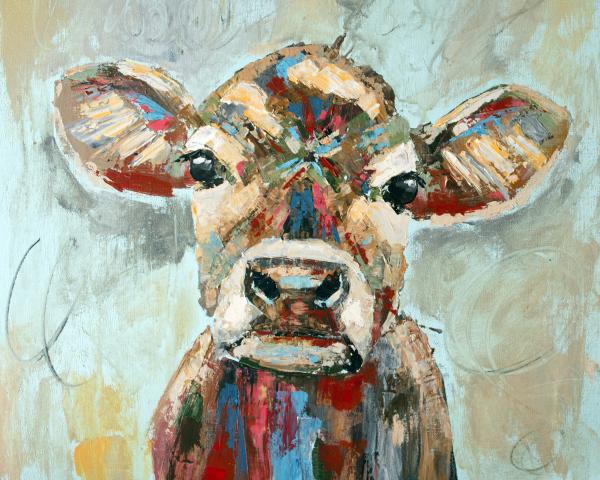 Baby Jersey Cow Fine Art Print, 8.5 x 11 inches picture