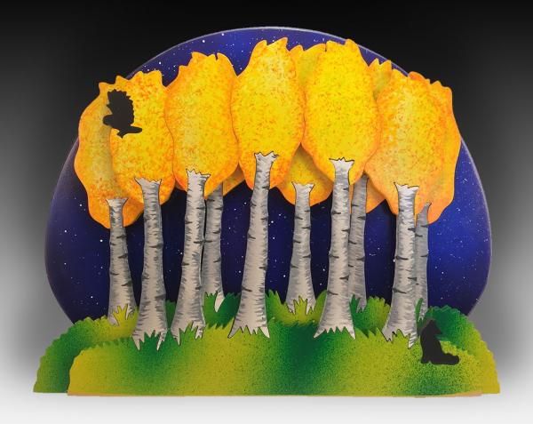 "3-Layer Moonlit Aspen Grove" Sculpture Puzzle picture