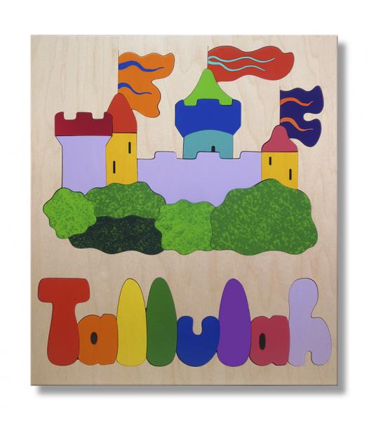 "Wooden Castle Puzzle" (Order as a Stock Puzzle, Name Puzzle or Name Puzzle Stool) picture