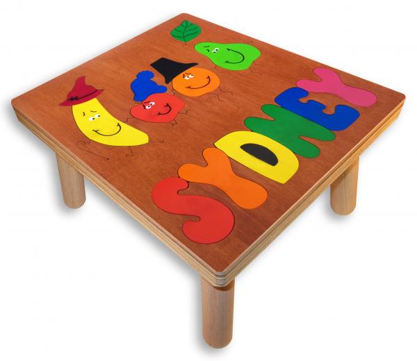 "Dancing Fruit Puzzle" (Order as a Stock Puzzle, Name Puzzle or Name Puzzle Stool) picture
