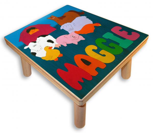 "E-I-E-I-O Farm Animals Puzzle" (Order as a Stock Puzzle, Name Puzzle or Name Puzzle Stool) picture