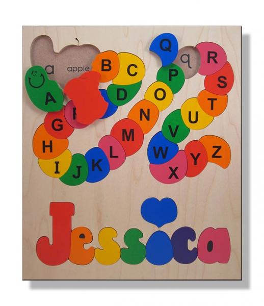 "Alphabet ABC Puzzle" (Order as a Stock Puzzle, Name Puzzle or Name Puzzle Stool) picture