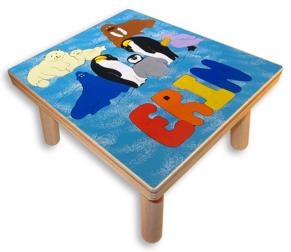 "Polar Animals Puzzle" (Order as a Stock Puzzle, Name Puzzle or Name Puzzle Stool) picture