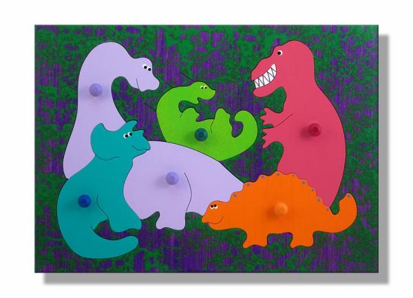 "Dinosaur Puzzle" (Order as a Stock Puzzle, Name Puzzle or Name Puzzle Stool) picture