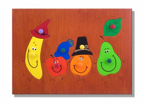 "Dancing Fruit Puzzle" (Order as a Stock Puzzle, Name Puzzle or Name Puzzle Stool) picture