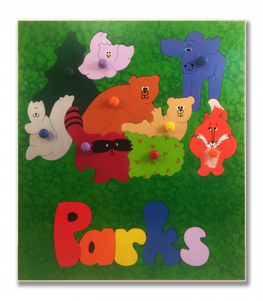 "Woodland Forest Animals Puzzle" (Order as a Stock Puzzle, Name Puzzle or Name Puzzle Stool) picture