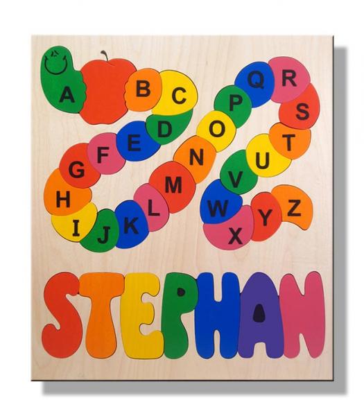 "Alphabet ABC Puzzle" (Order as a Stock Puzzle, Name Puzzle or Name Puzzle Stool) picture