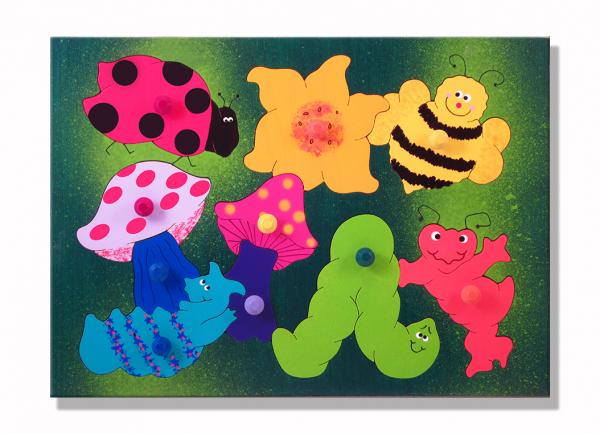 "Bugs, Worms and Insects Puzzle" (Order as a Stock Puzzle, Name Puzzle or Name Puzzle Stool)