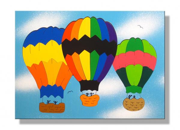 "Hot Air Balloon Puzzle" (Order as a Stock Puzzle, Name Puzzle or Name Puzzle Stool) picture