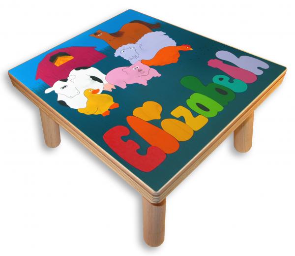 "E-I-E-I-O Farm Animals Puzzle" (Order as a Stock Puzzle, Name Puzzle or Name Puzzle Stool) picture