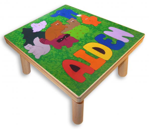 "Woodland Forest Animals Puzzle" (Order as a Stock Puzzle, Name Puzzle or Name Puzzle Stool) picture