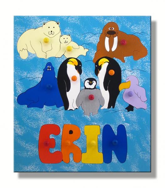 "Polar Animals Puzzle" (Order as a Stock Puzzle, Name Puzzle or Name Puzzle Stool) picture