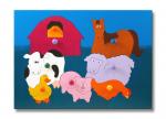 "E-I-E-I-O Farm Animals Puzzle" (Order as a Stock Puzzle, Name Puzzle or Name Puzzle Stool)