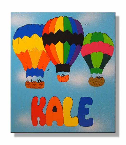 "Hot Air Balloon Puzzle" (Order as a Stock Puzzle, Name Puzzle or Name Puzzle Stool) picture