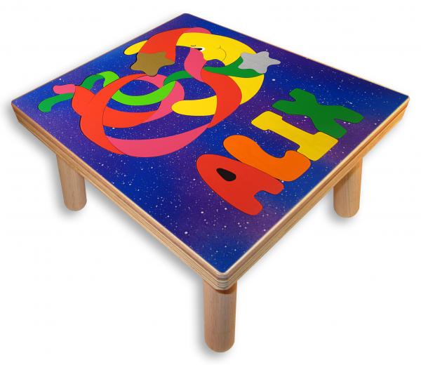 "Moon and Stars Puzzle" (Order as a Stock Puzzle, Name Puzzle or Name Puzzle Stool) picture