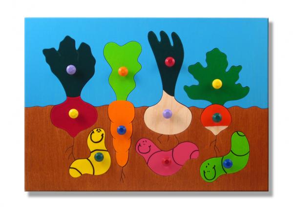 "Veggie Garden Puzzle" (Order as a Stock Puzzle, Name Puzzle or Name Puzzle Stool)