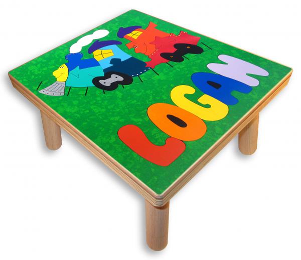 "Wooden Train Puzzle" (Order as a Stock Puzzle, Name Puzzle or Name Puzzle Stool) picture