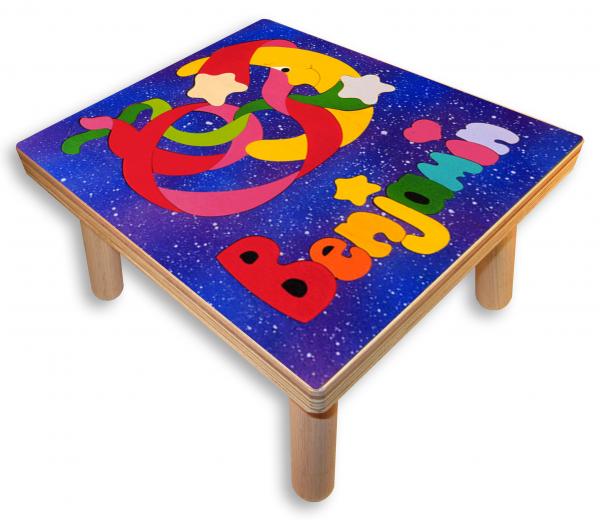"Moon and Stars Puzzle" (Order as a Stock Puzzle, Name Puzzle or Name Puzzle Stool) picture