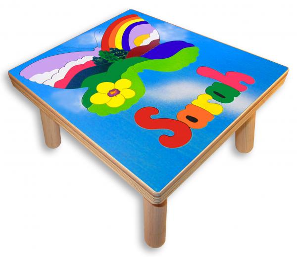 "Butterfly Mountains Puzzle" (Order as a Stock Puzzle, Name Puzzle or Name Puzzle Stool) picture