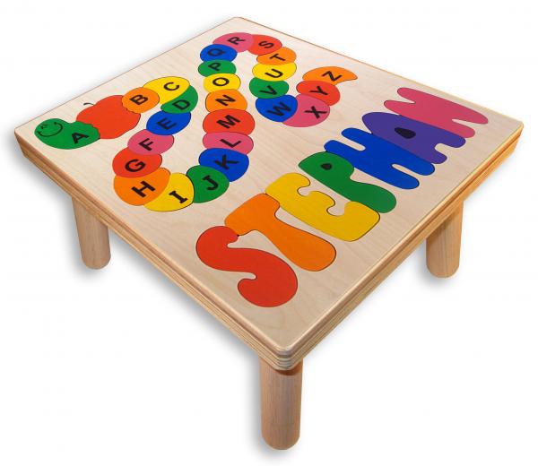 "Alphabet ABC Puzzle" (Order as a Stock Puzzle, Name Puzzle or Name Puzzle Stool) picture