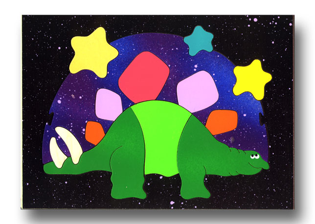 "Stegosaurus Dinosaur Puzzle" (Order as a Stock Puzzle, Name Puzzle or Name Puzzle Stool) picture