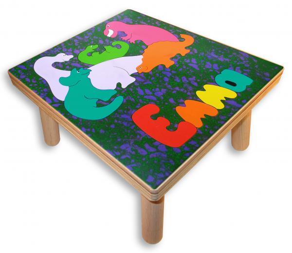 "Dinosaur Puzzle" (Order as a Stock Puzzle, Name Puzzle or Name Puzzle Stool) picture