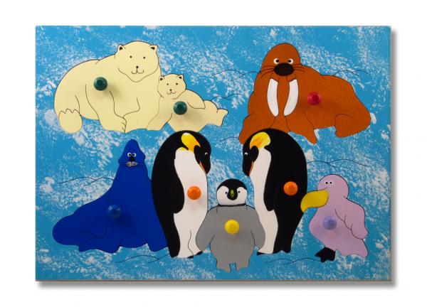"Polar Animals Puzzle" (Order as a Stock Puzzle, Name Puzzle or Name Puzzle Stool)