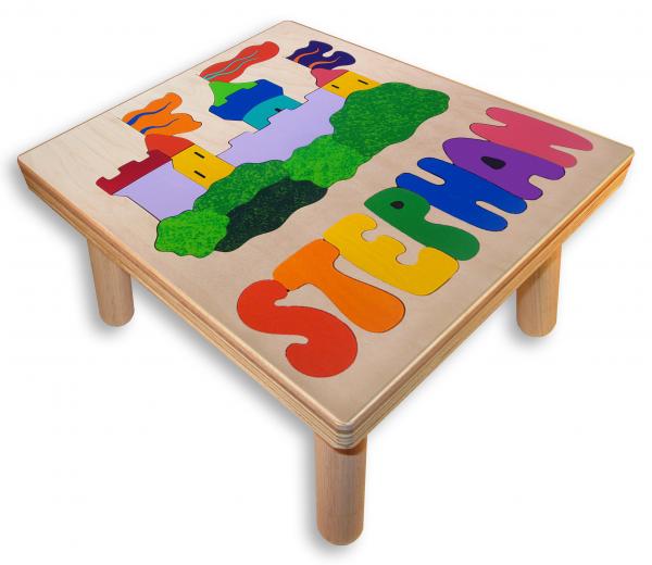 "Wooden Castle Puzzle" (Order as a Stock Puzzle, Name Puzzle or Name Puzzle Stool) picture