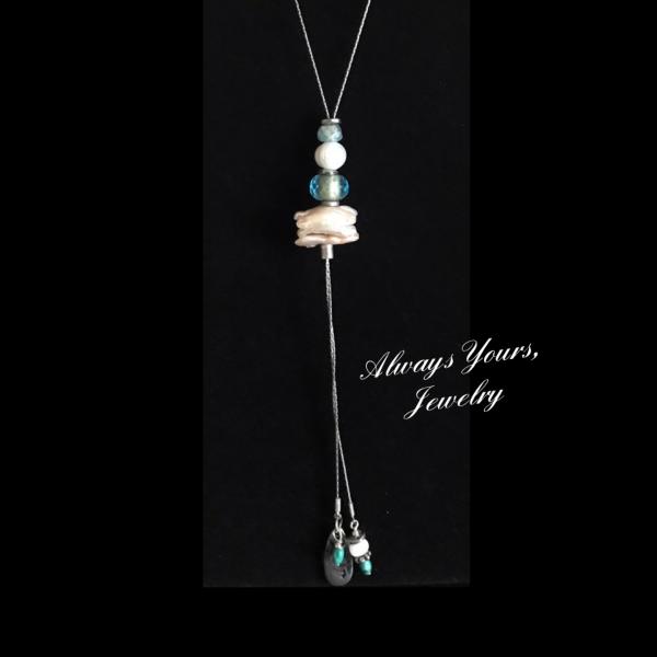 Mother of Pearl Tie Necklace