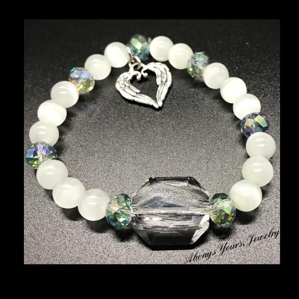 Swarvoski Crystal and Cats Eyes Bracelet