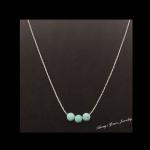3 Geniune Turquoise Bead Necklace