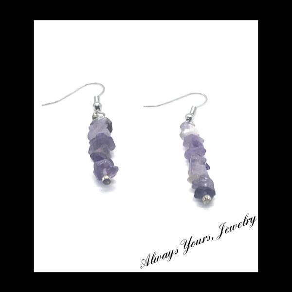 Genuine Amethyst Chips Earrings picture