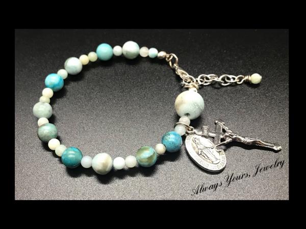 Genuine Amazonite Rosary Bracelet