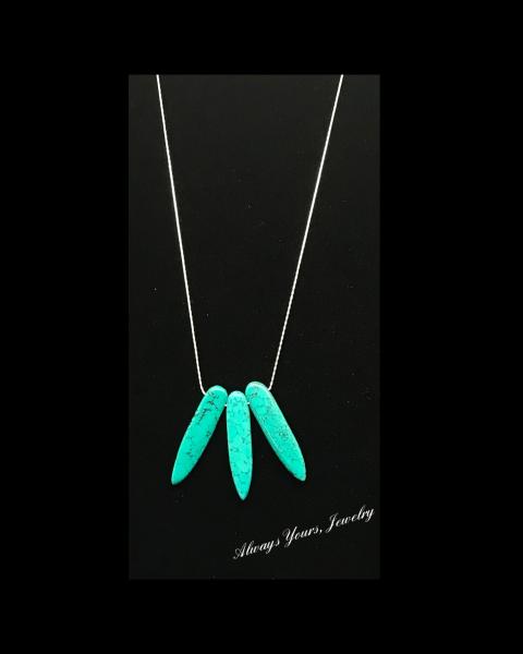 3 Teardrop Magnesite Dyed Turquoise picture