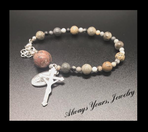Genuine Agate Rosary Bracelet
