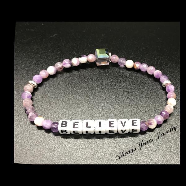 Amethyst BELIEVE Bracelet picture