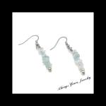 Genuine Aquamarine Chips Earrings