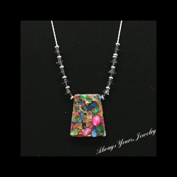 Colorful Fired Agates Necklace