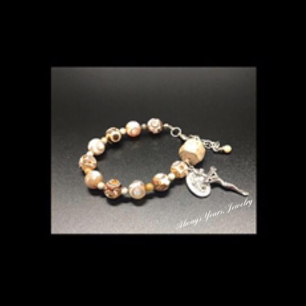 Stripe Agates Rosary Bracelet picture