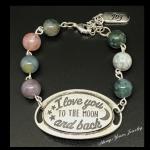I love you to the Moon and Back Bracelet