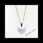 Swarvoski Crystal Heart  Light Purple Necklace