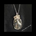 Jasper Cabochon Wire Wraped Necklace