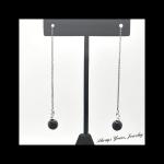 Onyx Dangle Sterling Silver Earrings