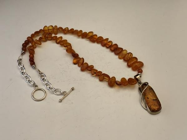 Baltic Amber Necklace with SS Pendant picture