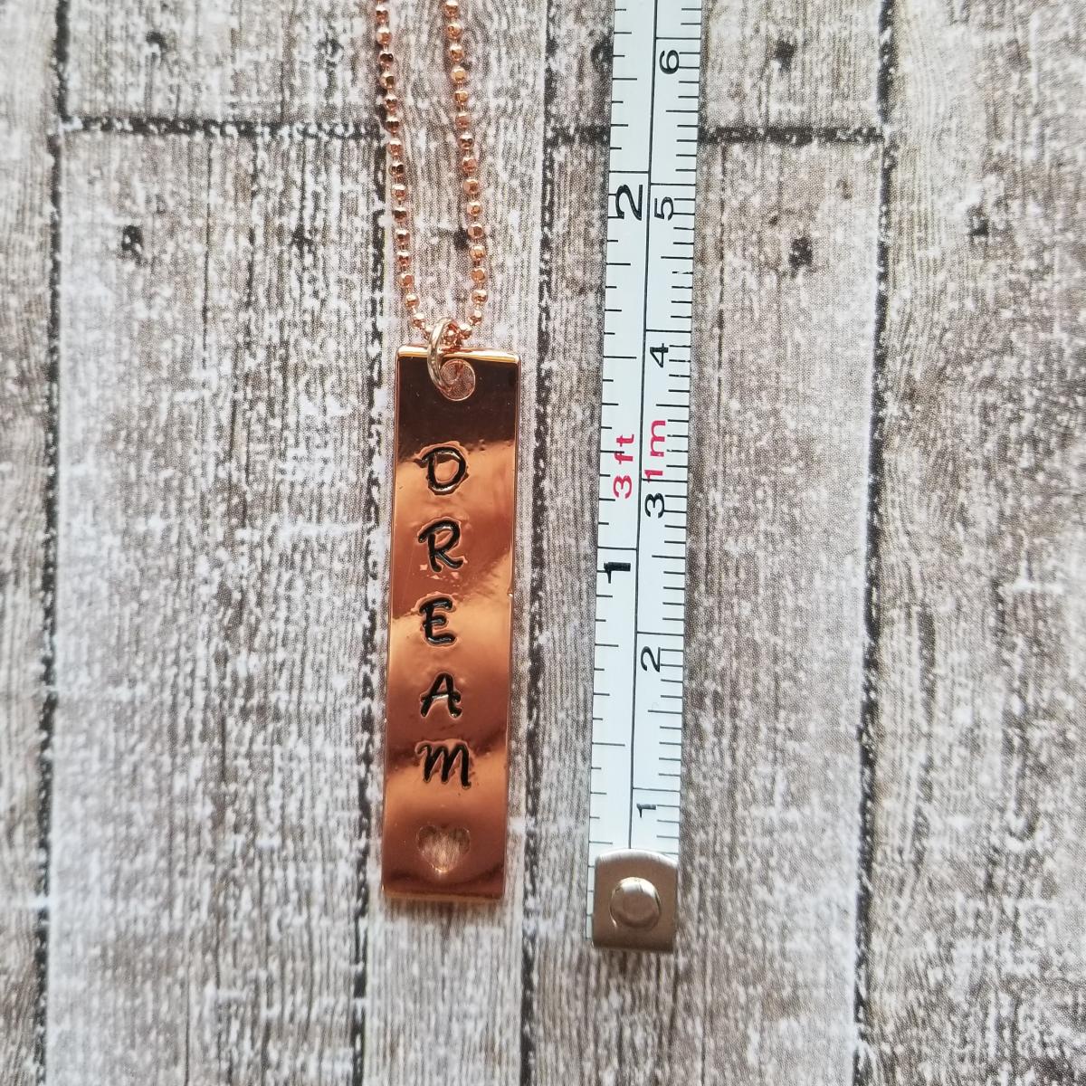 Rose Gold and Copper "Dream" Necklace with Heart Cutout picture