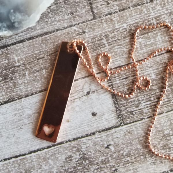 Rose Gold and Copper "Dream" Necklace with Heart Cutout picture