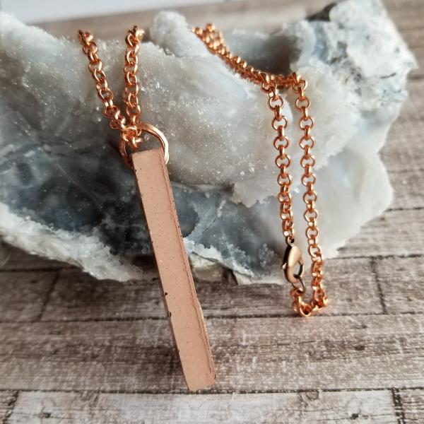 Concrete and Druzy Copper Necklace picture