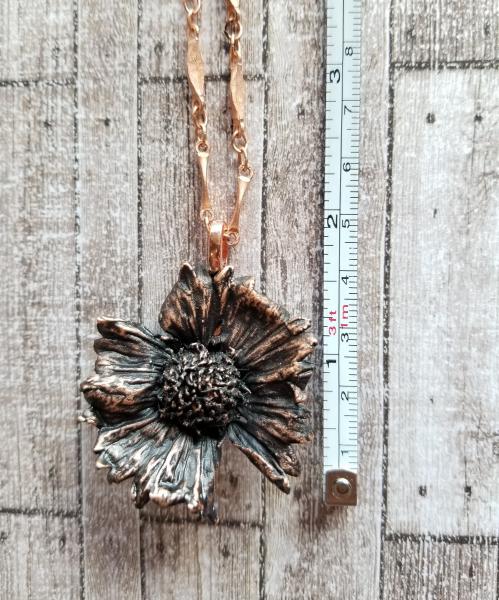 Real Wildflower Plated in Copper with Vintage Chain picture